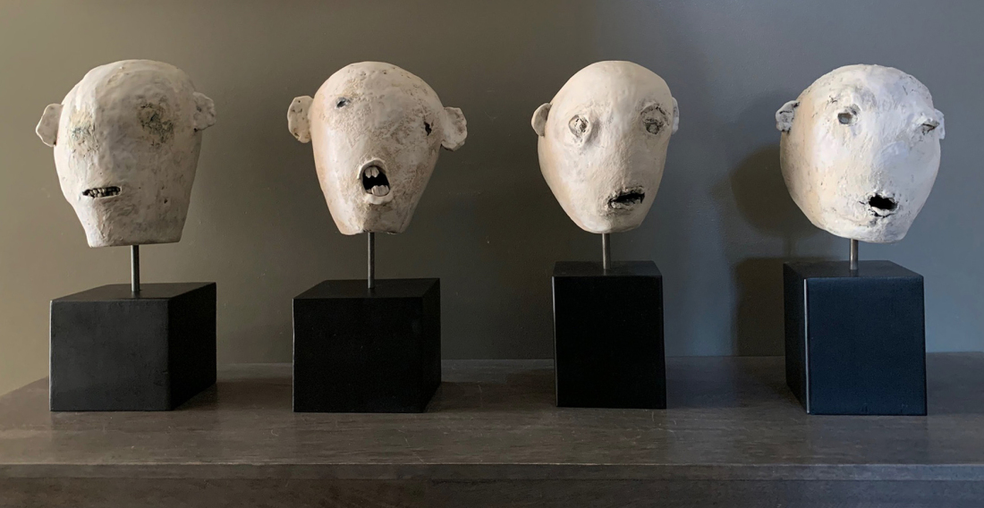 Four White Heads (sold individually)