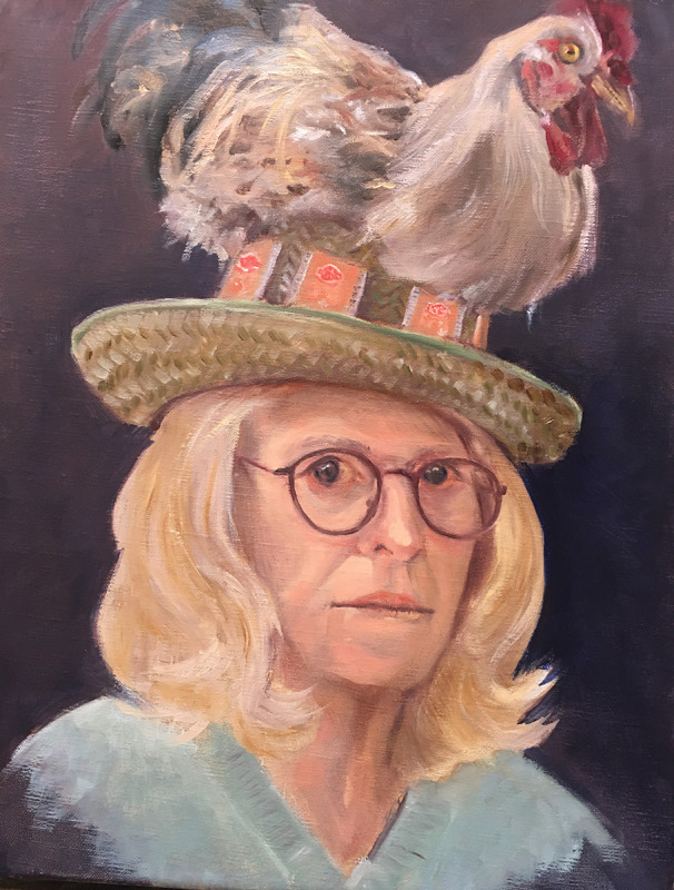 Self Portrait with Chicken Hat
